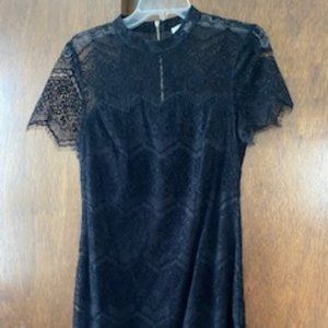 Calvin Klein Burnout Velvet Short Sleeve Cocktail Sheath Sz 8